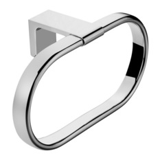 Maykke - Dash Bathroom Towel Ring, Polished Chrome - Towel Rings