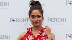 Shanina Shaik was dressed to impress at the Peroni marquee for Alfa Romeo Portsea Polo on Saturday.