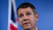 Premier Mike Baird announcing his resignation in Sydney.