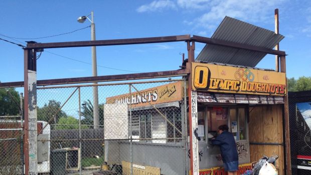 The Olympic Doughnuts shop at Footscray Station. 