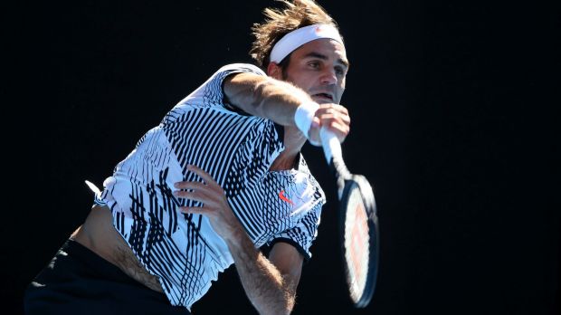 Bold designs ... Roger Federer said his fans would be surprised to see him in such a strong graphic shirt.