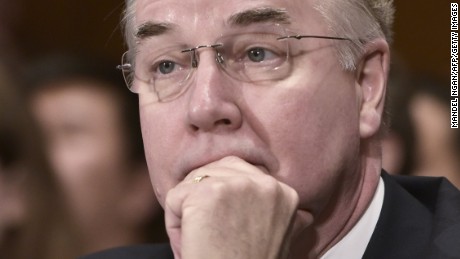 Rep. Tom Price, R-GA, testifies before the Health, Education, Labor, and Pensions Committee on his nomination to be the next health and human services secretary  on Capitol Hill in Washington, DC on January 18, 2017. / AFP / Mandel Ngan        (Photo credit should read MANDEL NGAN/AFP/Getty Images)