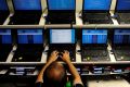 A technician at the Australian Open working in the server room where statistics are recorded.