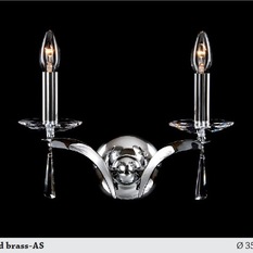 Bohemian Czech Crystal wall sconce - Chrome plated - Chandeliers