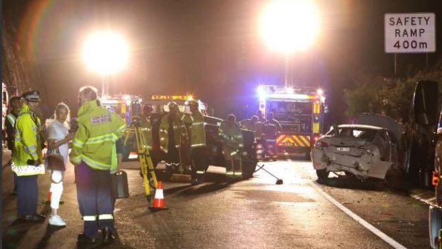 The crash on the M1 on Wednesday night.