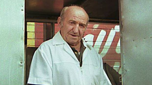 Nick Tsiligiris in front of Olympic Doughnuts in Footscray.