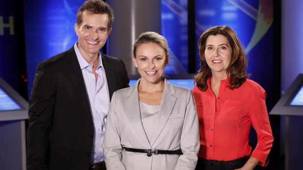 Married at First Sight:  the experts John Aiken (left), Mel Schilling and Trisha Stratford.