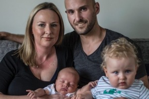 Kimberley and Jason Smylie with their sons Sam and Jack. 