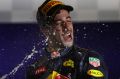 Daniel Ricciardo celebrates another podium finish.