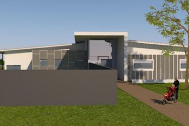 An artist impression of the childcare centre planned for ACT Hockey's Lyneham site.