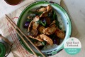 Thai stir fried chicken with eggplant and snake beans