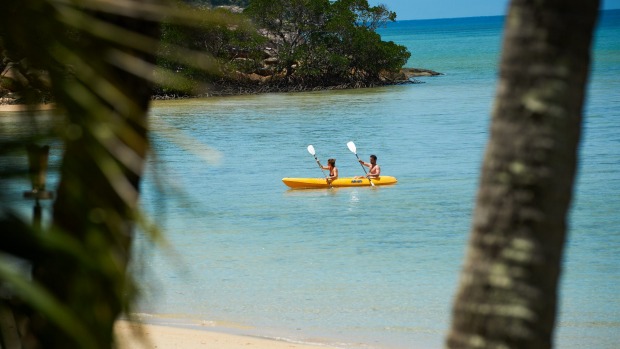 Kayaking in the bay.