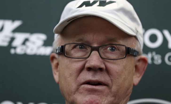 New York Jets owner Woody Johnson answers a question as he addresses the media at the team's training facility, Thursday, Jan. 5, 2017, in Florham Park, N.J. AP Photo/Mel Evans)