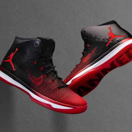 The Air Jordan XXXI 'Banned' drops on Sept. 3, 2016 and pays tribute to the first Air Jordan, which had a black-and-red colorway that violated the league's uniform policy. This edition also marks the return of the Nike Swoosh, which hasn't been seen on a p