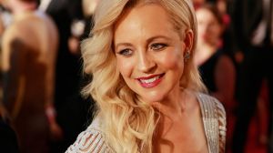 Carrie Bickmore arrives at the 2015 Logie Awards.