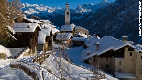 Champoluc ski resort in Italy