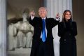 President-elect Donald Trump and his wife Melania Trump arrive to the "Make America Great Again Welcome Concert" at the ...