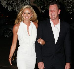 Anthony Bell and Kelly Landry arrive at Catalina Restaurant in February 2011 for their surprise wedding party.