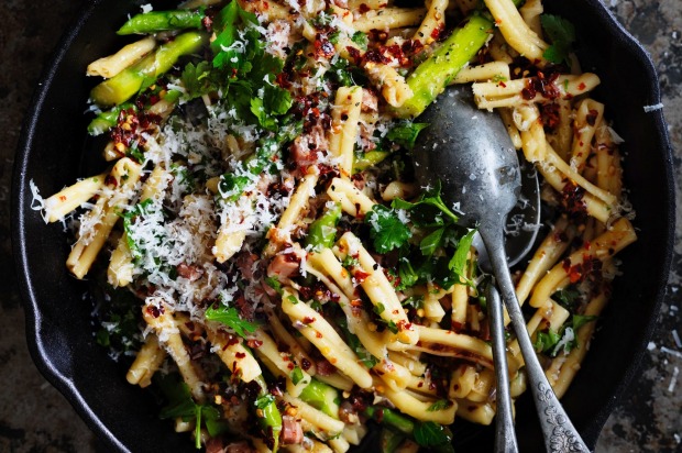 Or toss together Neil Perry's casarecce with asparagus, chilli, garlic and pancetta <a ...