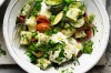 Neil Perry's spinach gnocchi with peas, zucchini, goat's curd and tarragon <a ...