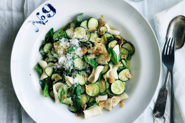 Neil Perry's hand-cut cavatelli pasta with zucchini and garlic <a ...