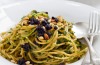 Vegetarian spaghettini with zucchini, mint, pinenuts and pecorino <a ...