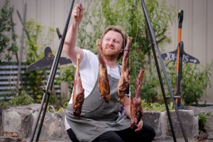 Chef Matt Wilkinson loves cooking under the stars.