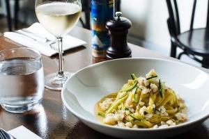 Stick to house wine and tap water and opt for the pasta section.