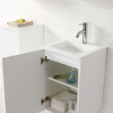 Wall Hung White Vanity - Aspen 400 - Bathroom Vanities