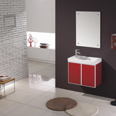 Morena - 700mm Wall Hung Red Bathroom Vanity - Bathroom Vanities