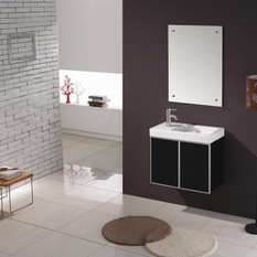 700mm Wall Hung Black Bathroom Vanity - Morena - Bathroom Vanities