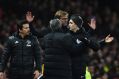 Jose Mourinho and Jurgen Klopp had to be separated by the fourth official.