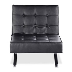 Drawer - Fauteuil design capitonné Nelson Couleur Noir - Fauteuil