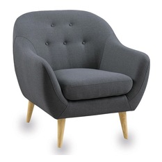 DRAWER - Fauteuil scandinave capitonné Cirrus Couleur Gris - Fauteuil