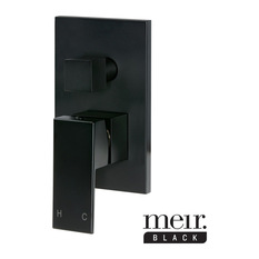 Matte Black Wall Mixer w/Diverter for Shower, Bath or Laundry - Bathtub and Shower Tap Sets