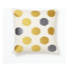 Embroidered Ikat Polka Dot Cushion Cover - Decorative Cushions