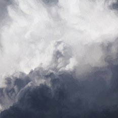 Stormy Skies Abstract Canvas Print - Artwork