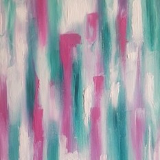 Pink garden - Paintings