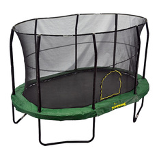 JumpKing - Oval Trampoline With Pad, Solid Green - Trampolines