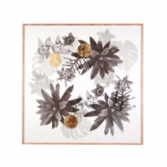 Rare Garden Paper Print Black with Gold Foil