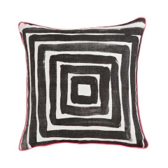 Tribal Tile Black Cushion