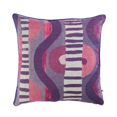 Winter Geometric Purple Cushion