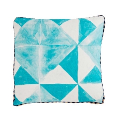 Pacific Tile Turquoise Cushion