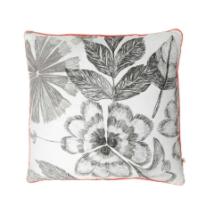 Summer Floral Black Cushion