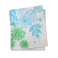 Summer Floral Green Tablecloth