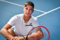 Young Victorian tennis player Stefan Vujic. 