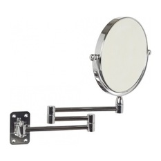 Chrome Wall Mounted Swing Arm Mirror x5 Magnification - Makeup Mirrors