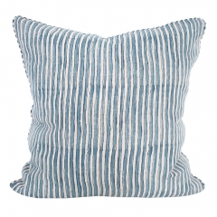 Ticking Sky Blue Cushion