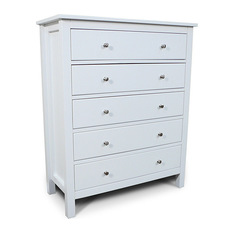 Lilydale White Tallboy - Dressers