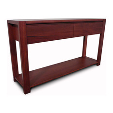 Lumino Jarrah 2 Drawer Hall Table - Console Tables